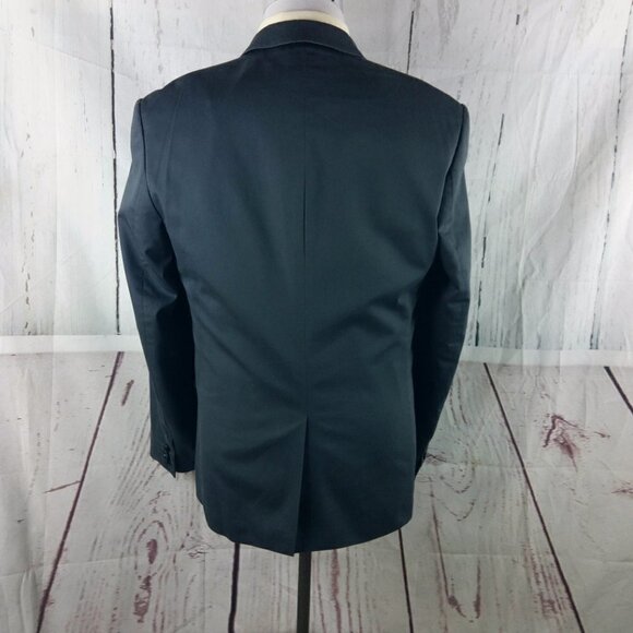 Express Photographer Fitted 40R 2 Button Gray Suit Blazer Sport Coat - Picture 8 of 13
